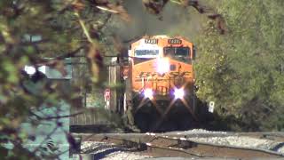 BNSF 7420 Leads WB Cargill Feed Train Olathe KS 11924 [upl. by Selegna752]