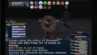 FFXI  The Rider Cometh  Odin Avatar Zerg Fight [upl. by Alket]