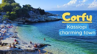 Kassiopi  charming town of Corfu Greece 4K Walk tour [upl. by Fortuna760]