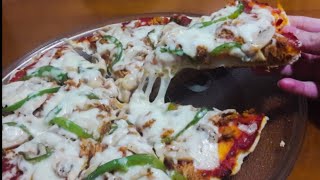 بيتزا بدون فرن سهلة التحضير  Pizza without oven [upl. by Adlay233]