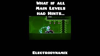 What if all Main Levels had Hints  Electrodynamix  Geometry Dash 22 shorts gdlevels gaming [upl. by Scevo]