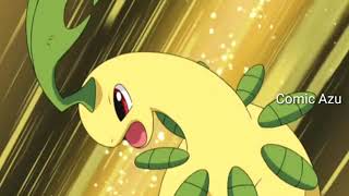 All Ashs Chikorita Bayleef moves  attacks Razor leaf  Vine Whip  Tackle  Sweet scentPokemon [upl. by Aracahs]