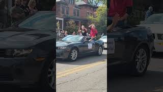 Luxury automobiles in the Italian festival parade columbusohio expensivecars classiccars parade [upl. by Ayihsa]