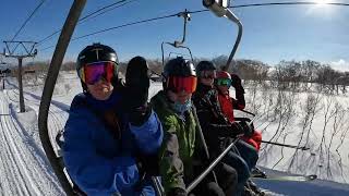 Niseko Japan 5th Feb 2024 Day 2  Blue Sky JAPOW [upl. by Amitie]