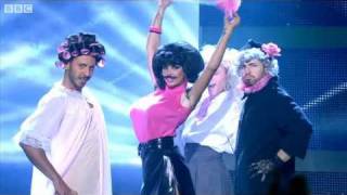 Katie Price does Queens quotI Want to Break Freequot  Lets Dance for Comic Relief 2011 Final  BBC One [upl. by Pevzner]