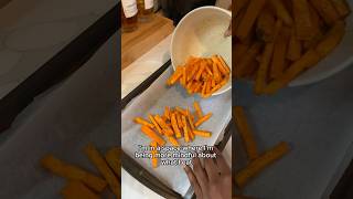 Sweet Potato Fries💕 Have you tried them at home food foodie homemade snacks [upl. by Haslett]