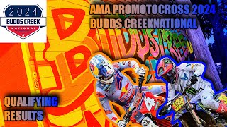 AMA Pro Motocross 2024 Budds Creek National  QUALIFYING RESULTS [upl. by Flita]