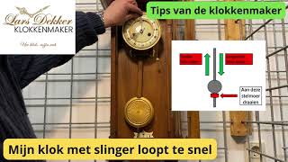 Mijn klok met slinger loopt te snel  tips van de klokkenmaker [upl. by Alban]