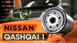 Hoe een oliefilter en motorolie vervangen op een NISSAN QASHQAI 1 J10 HANDLEIDING AUTODOC [upl. by Rance]