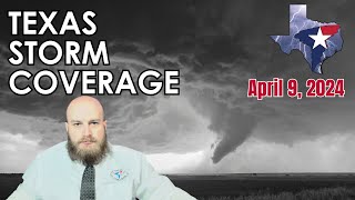 April 9 2024 LIVE Texas TornadoSevere Weather Coverage Evening [upl. by Airlia939]