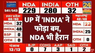 Election Results 2024 UP में INDIA गठबंधन ने फोड़ा बम NDA भी हैरान  News24 LIVE  Hindi News LIVE [upl. by Courtney]