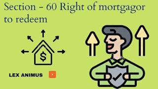 Right of redemption Section 60 60A and 60B of TPA Act 1882 [upl. by Bainbridge]