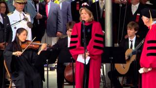 Opera Singer Renée Fleming sings quotAmerica the Beautifulquot  Harvard Commencement 2015 [upl. by Calia]