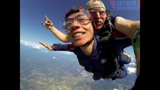 Chenglong Wangs Tandem skydive [upl. by Ennahgiel]