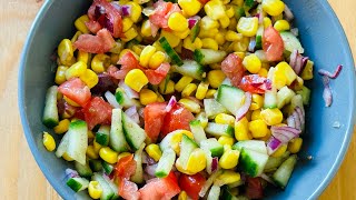 Healthy And Tasty Corn Salad  Quick and Easy Corn Salad Recipe [upl. by Ellesirg]