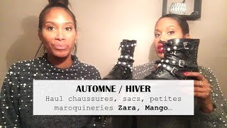 HAUL  Équipées pour lhiver Chaussures sacs et petite maroquinerie  Zara Mango Stradivarius [upl. by Ayotak452]