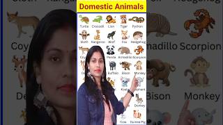 shorts  Remember Domestic animals name and sound Animals vocabulary [upl. by Winzler]