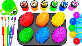 Satisfying Video Rainbow Mixing All Lollipop amp Color EGGS From Rainbow Caramel Candy amp Cutting ASMR [upl. by Min]