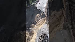 Before amp After Teton Pass Wyoming Landslide amp Highway Collapse [upl. by Earas926]