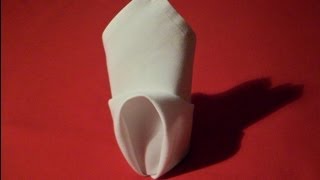 How To Fold Napkins  Rosebud Napkin Folding [upl. by Prosperus]