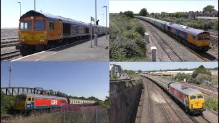 UK Railtours Solent Searcher railtour with 69004  66799 at Worting Jn amp around Eastleigh 160722 [upl. by Durstin]