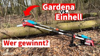 GARDENA vs EINHELL  Akku Hochentaster im Test  Wer schlägt sich besser [upl. by Starobin]