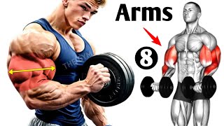 8 Best Arms Workout At Gym  Biceps And Triceps [upl. by Ayeki923]