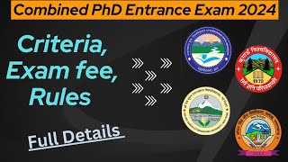 Combined PhD entrance exam 2024  full details pihuacademy [upl. by Igor]