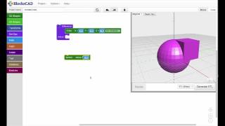 BlocksCAD Training Video How to Use quotDifferencequot [upl. by Nirat569]