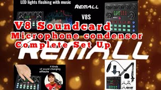 V8 Sound Card Complete Set Up for Live Streaming REMALLunboxingsetuptutorials [upl. by Rinna]