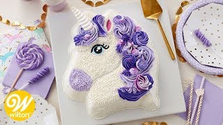 How to Make a Purple Buttercream Unicorn Birthday Cake  Wilton [upl. by Entwistle]