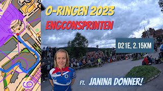 🗺️🏠ORingen 2023 D21 Elitesprint ft Janina  📹Headcam Orienteering [upl. by Shabbir]