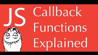 javascript callback functions tutorial [upl. by Eirrehs]