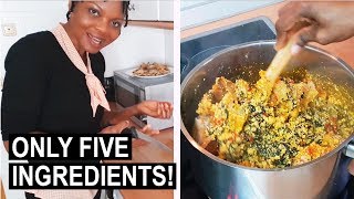 Cook with Me 5Ingredient Nigerian Egusi Soup  Flo Chinyere [upl. by Elbart642]