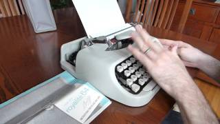 Royal Royalite 64 Portable Typewriter [upl. by Nyrmac]