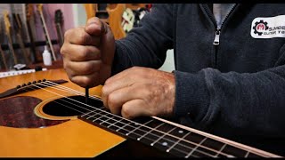 Acoustic Guitar Maintenance  Truss rod Adjustment [upl. by Arbba]