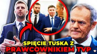 Tusk spiął się w Sejmie z pracownikiem TVP Kłeczek dostał lekcję dobrych manier [upl. by Ennaharas869]