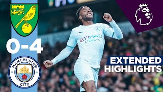 RAHEEM STERLING HITS 6th CITY HATTRICK IN 40 NORWICH VICTORY  EXTENDED HIGHLIGHTS [upl. by Oedama]