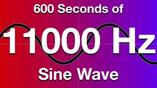 11000Hz 11khz Sine Wave Test Tone  600 Seconds 10 Minutes [upl. by Nyleek376]