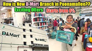 DMart Very Big New Branch Opened in Poonamallee  எல்லாமே இருக்கு எல்லாத்துக்கும் Offer இருக்கு [upl. by Zipah223]