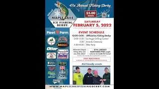 2022 47th Maple Lake Ice Fishing Derby  Fishing Contest Wright County Minnesota [upl. by Anelagna492]