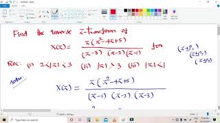 Inverse ztransform using partial Fraction Method prob 2 [upl. by Ynnav273]