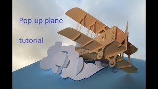 popup plane  sliceform  tutorial  dutchpapergirl [upl. by Nydia]