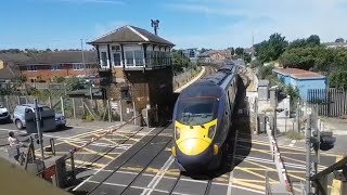 View From Footbridge Gillingham Level Crossing Kent [upl. by Llevert]