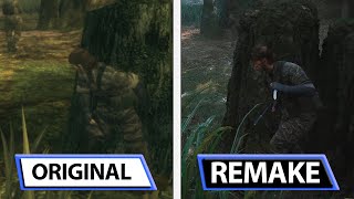 Metal Gear Solid 3 Delta  Original VS Remake  Reveal Gameplay Trailer Comparison [upl. by Ayekel]