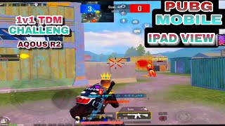 PUBG MOBILE 1V1 M4 😱 HEADSHOT AQOUS R2 POWER IPAD VIEW GAMEPLAY [upl. by Nelad]