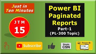 JTM15 Power BI Report Builder and Paginated Reports in Power BI [upl. by Hay763]