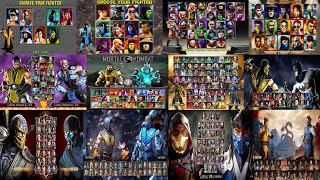 Mortal Kombat Select Screen Evolution MK To MK1 1992  2023 [upl. by Opiuuk580]