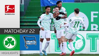 Greuther Fürth  Hertha Berlin 21  Highlights  Matchday 22 – Bundesliga 202122 [upl. by Carder346]