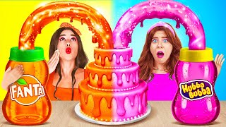 1000 LAYERS OF FOOD CHALLENGE  Crazy Drinks amp Food Recipe by 123 GO [upl. by Hnacogn449]